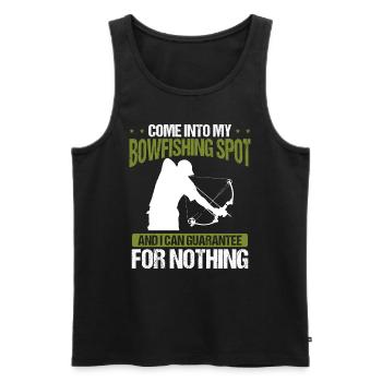 Bowfishing Spot Bow Hunter Fisherman Bowfisher - Männer Premium Bio Tank Top - Schwarz - Vorne - AI Model Male 178 light (178cm)