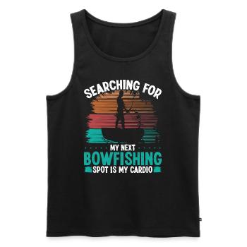 Bowfisher Bowfishing Spot Bowhunter Fisherman - Männer Premium Bio Tank Top - Schwarz - Vorne - AI Model Male 178 light (178cm)