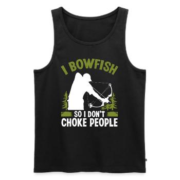 Bowfishing Archer Bow Hunter Fisherman Bowfisher - Männer Premium Bio Tank Top - Schwarz - Vorne - AI Model Male 178 light (178cm)