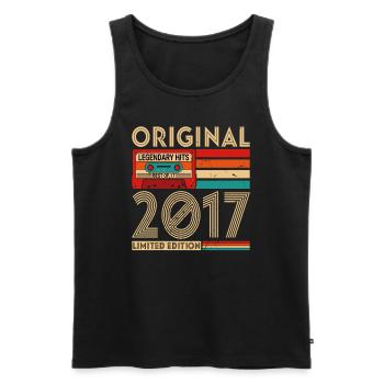 Original Vintage Geburtstag Geschenkidee 2017 - Männer Premium Bio Tank Top - Schwarz - Vorne - Michal (187cm)