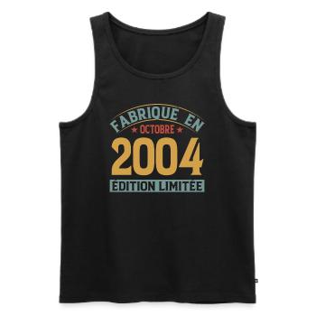 Manufactured in October 2004 limited edition - Men's Premium Organic Tank Top - black - Front - Michal (187cm)