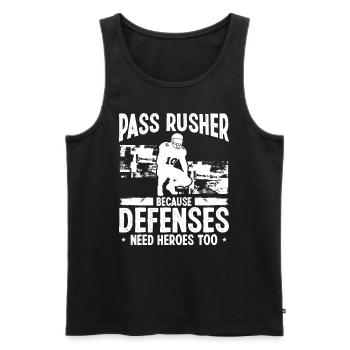Pass Rusher Defense Player D-Line Run Edge Rusher - Männer Premium Bio Tank Top - Schwarz - Vorne - AI Model Male 178 light (178cm)