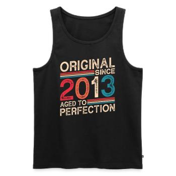 Original seit 2013 perfekt gealtert - Männer Premium Bio Tank Top - Schwarz - Vorne - Michal (187cm)