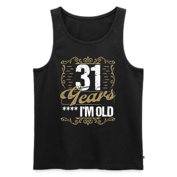 31 Year Old Sarcasm Im Old Vintage Humor Idea31 Ye - Männer Premium Bio Tank Top - Schwarz - Vorne - AI Model Male 178 light (178cm)
