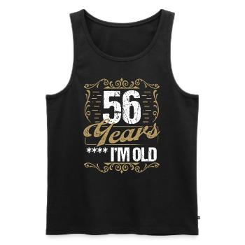 56 Year Old Sarcasm Im Old Vintage Humor Idea56 Ye - Männer Premium Bio Tank Top - Schwarz - Vorne - Michal (187cm)