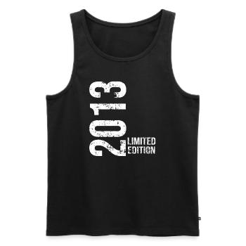 Limited edition of 2013 - Men's Premium Organic Tank Top - black - Front - AI Model Male 178 light (178cm)