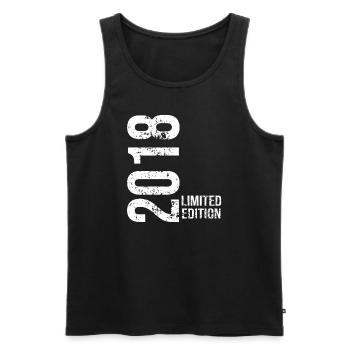 Limitierte Auflage von 2018 - Männer Premium Bio Tank Top - Schwarz - Vorne - AI Model Male 178 light (178cm)