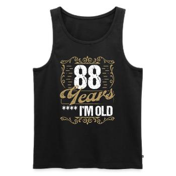 88 Year Old Sarcasm Im Old Vintage Humor Idea88 Ye - Männer Premium Bio Tank Top - Schwarz - Vorne - AI Model Male 178 light (178cm)