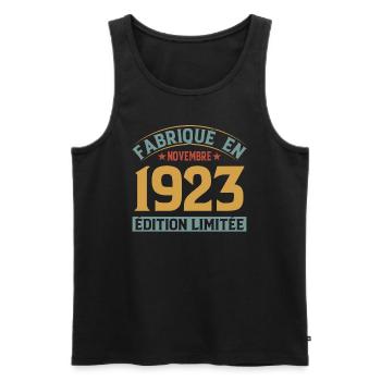 Fabriqué En Novembre 1923 Édition Limitée - Débardeur bio Premium Homme - noir - Devant - Michal (187cm)