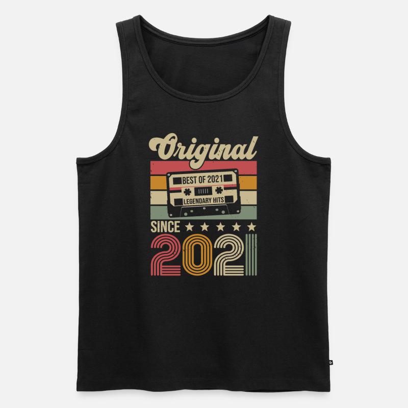 Vintage Geburtstag Original Geschenkidee 2021 - Männer Premium Bio Tank Top - Schwarz