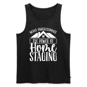House Showing Stager Power of Home Staging Squad - Männer Premium Bio Tank Top - Schwarz - Vorne - AI Model Male 178 light (178cm)