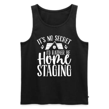 Home Staging House Showing Interior - Men's Premium Organic Tank Top - black - Front - AI Model Male 178 light (178cm)