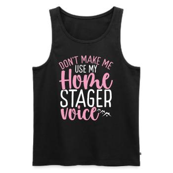 Interior Home Stager Voice House Staging - Männer Premium Bio Tank Top - Schwarz - Vorne - AI Model Male 178 light (178cm)