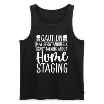 Home Staging Interior Home Stager House Showing - Men's Premium Organic Tank Top - black - Front - AI Model Male 178 light (178cm)