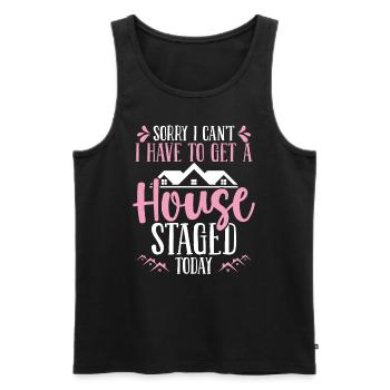 Home Staging Interior House Showing Home Stager - Men's Premium Organic Tank Top - black - Front - AI Model Male 178 light (178cm)
