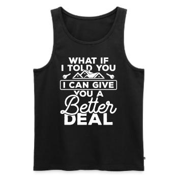 Real Estate Agent I can give you a better Deal - Men's Premium Organic Tank Top - black - Front - Michal (187cm)