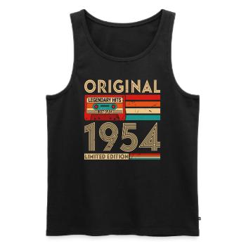 Original legendäre Hits Das Beste von 1954 - Männer Premium Bio Tank Top - Schwarz - Vorne - AI Model Male 178 light (178cm)