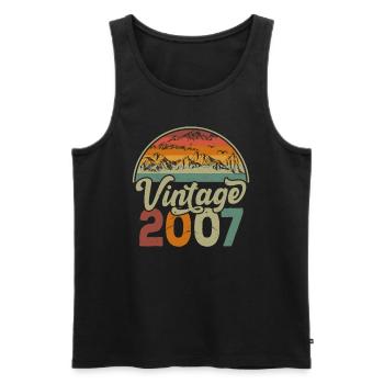 Vintage 2007 - Débardeur bio Premium Homme - noir - Devant - Michal (187cm)