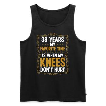 38 Idea Funny Knee Injury Surgery Year Old Humor - Männer Premium Bio Tank Top - Schwarz - Vorne - Michal (187cm)