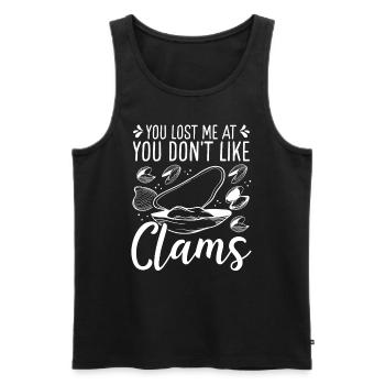 Clam You lost me at you don't like Clamming DiggerC - Men's Premium Organic Tank Top - black - Front - AI Model Male 178 light (178cm)