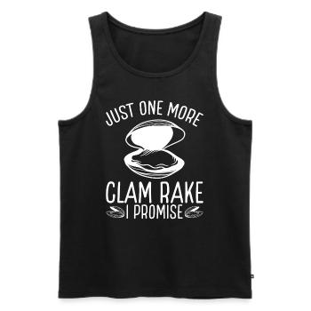 Clam Just one more clamming Rake I promise Digger - Men's Premium Organic Tank Top - black - Front - AI Model Male 178 light (178cm)