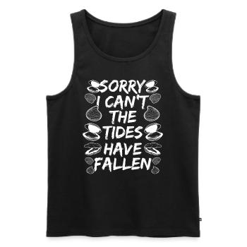 Clam Sorry I cant Tides fall Clamming DiggerClam - Men's Premium Organic Tank Top - black - Front - AI Model Male 178 light (178cm)
