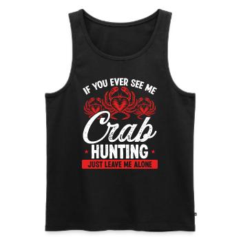 Chasse au crabe Laissez-moi tranquille Crabe Crabe - Débardeur bio Premium Homme - noir - Devant - AI Model Male 178 light (178cm)
