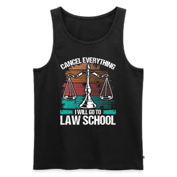 Law School Graduate Degree Attorney Law Students - Männer Premium Bio Tank Top - Schwarz - Vorne - AI Model Male 178 light (178cm)