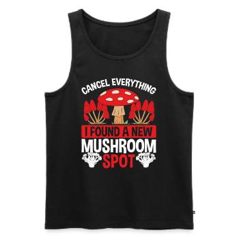 Shroom Found new Mushroom Spot Collecting - Männer Premium Bio Tank Top - Schwarz - Vorne - AI Model Male 178 light (178cm)