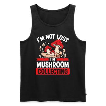Shroom Im not lost Im Mushroom CollectingShroom Im - Männer Premium Bio Tank Top - Schwarz - Vorne - AI Model Male 178 light (178cm)