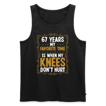 67 Idea Funny Knee Injury Surgery Year Old Humor - Männer Premium Bio Tank Top - Schwarz - Vorne - AI Model Male 178 light (178cm)