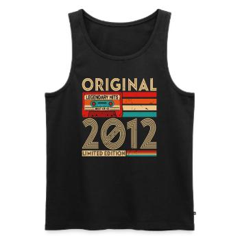 Original legendary hits Best of 2012 - Men's Premium Organic Tank Top - black - Front - AI Model Male 178 light (178cm)