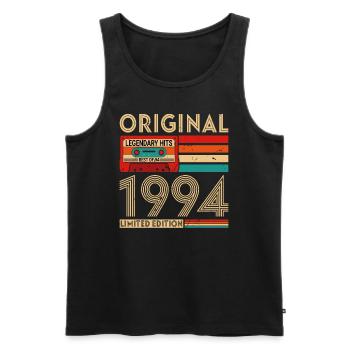 Original legendäre Hits Das Beste von 1994 - Männer Premium Bio Tank Top - Schwarz - Vorne - AI Model Male 178 light (178cm)