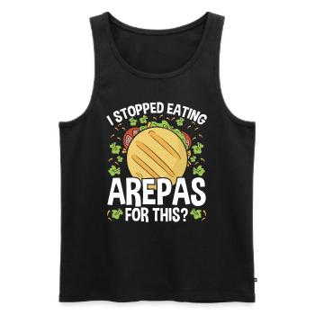 Arepa Lover La nourriture traditionnelle a cessé de manger Arepas - Débardeur bio Premium Homme - noir - Devant - Michal (187cm)