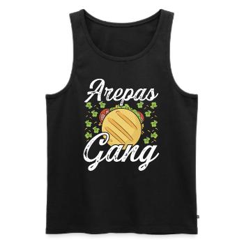 Arepas Gang Lover Mois du patrimoine hispanique Nourriture - Débardeur bio Premium Homme - noir - Devant - Michal (187cm)