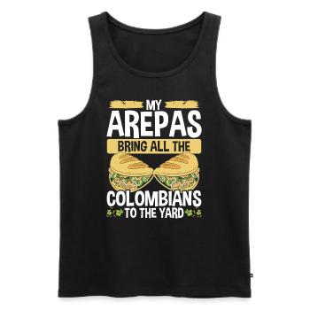Arepas Lover Cuisine traditionnelle Hisapnic Heritage - Débardeur bio Premium Homme - noir - Devant - Michal (187cm)