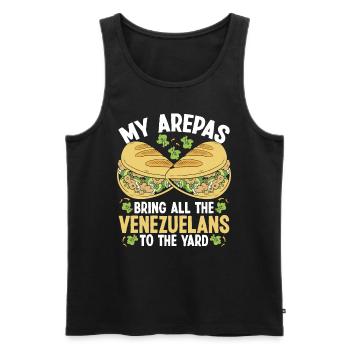 Arepas Lover Cuisine traditionnelle Hisapnic Heritage - Débardeur bio Premium Homme - noir - Devant - Michal (187cm)