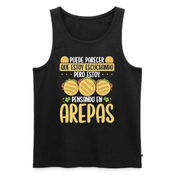 Arepas Lover Making Food Venezuelan Hispanic - Männer Premium Bio Tank Top - Schwarz - Vorne - Michal (187cm)