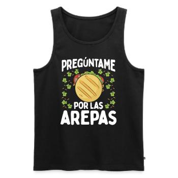 Arepas Lover Venezuelan Food Traditional Hispanic - Männer Premium Bio Tank Top - Schwarz - Vorne - Michal (187cm)