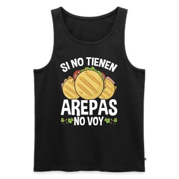 Arepas Lover Venezuela Food Traditional Hispanic - Männer Premium Bio Tank Top - Schwarz - Vorne - Michal (187cm)