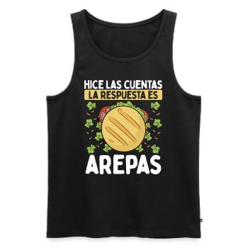 Arepa Lover Food Hispanic Traditional Venezuelan - Männer Premium Bio Tank Top - Schwarz - Vorne - Michal (187cm)