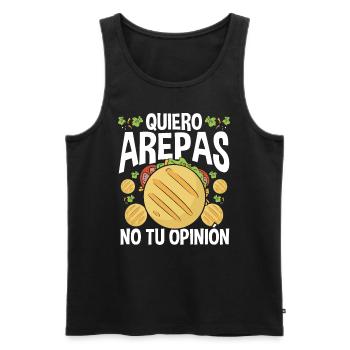 Arepas Lover Quiero Arepas Venezuelan Food n - Männer Premium Bio Tank Top - Schwarz - Vorne - Michal (187cm)