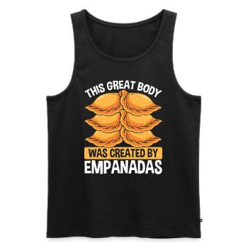 Empanada Maker Body created by Empanadas Latin - Men's Premium Organic Tank Top - black - Front - AI Model Male 178 light (178cm)