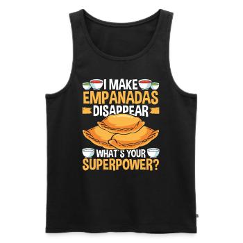 Empanada Maker I make Empanadas Disappear Food - Men's Premium Organic Tank Top - black - Front - AI Model Male 178 light (178cm)