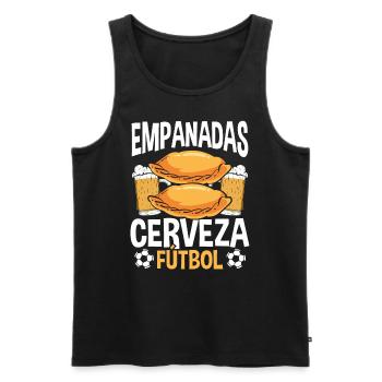 Empanadas Cerveza Fútbol Food Making Lover - Männer Premium Bio Tank Top - Schwarz - Vorne - Michal (187cm)