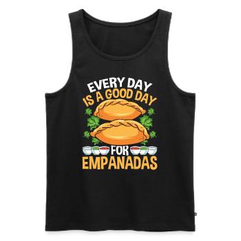 Empanada Lover Every Day is a good day for - Männer Premium Bio Tank Top - Schwarz - Vorne - Michal (187cm)