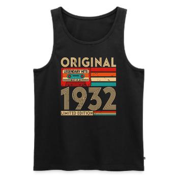 Original legendäre Hits Das Beste von 1932 - Männer Premium Bio Tank Top - Schwarz - Vorne - AI Model Male 178 light (178cm)