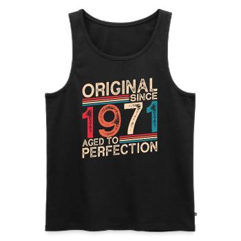 Original Depuis 1971 Vieilli À La Perfection - Débardeur bio Premium Homme - noir - Devant - Michal (187cm)