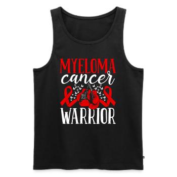 Myeloma Cancer Warrior Awareness Ribbon Month - Men's Premium Organic Tank Top - black - Front - Michal (187cm)