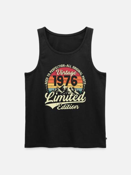 Vintage Classic 1976 - Ekologisk premium tanktopp herr - svart